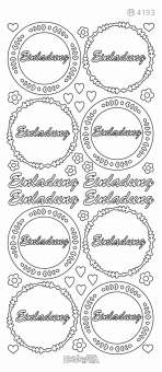 3460440 Konturensticker Einladung, gold 