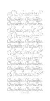 3461026 Sticker Dankeschön silber glänzend 