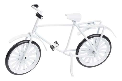 3470026 Miniatur-Fahrrad weiss,  9,5cm 