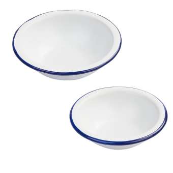 3481191 Schüssel-Set 3,2/2,8 cm, weiß/Metall, Set à 2 St. 