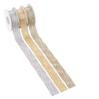 3823946 Glitzer-Band 25mm/10m toffee 