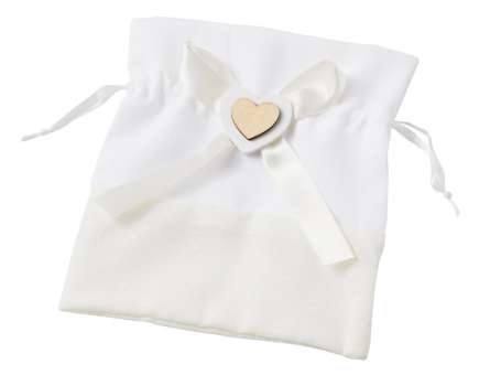 3858209 Stoffbeutel Herz 8x10cm weiss 3St 