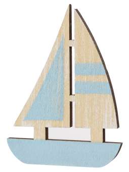 3863527 Segelboot aus Holz,  8,5cm 