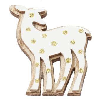 3863609 Holz-Reh, 4,5cm, 2St, mit Klebepunkt 