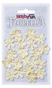 3866002 FLORELLA-Blüten Maulbeerpapier 2cm, creme, 20St. 