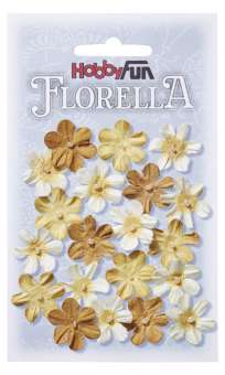 3866004 FLORELLA-Blüten Maulbeerpapier 2cm gelb,20St. 