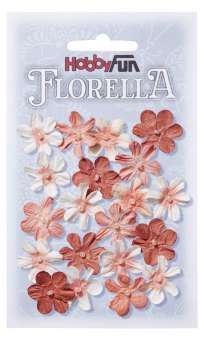 3866007 FLORELLA-Blüten Maulbeerpapier 2cm, pfirsich, 20St. 