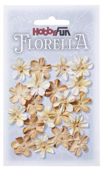 3866008 FLORELLA-Blüten Maulbeerpapier 2cm, beige, 20St. 