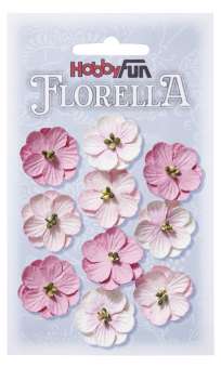 3866015 FLORELLA-Blüten Maulbeerpapier 2,5cm, rose, 10St. 