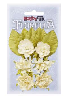 3866082 Florella Blüten 3cm, 6St Creme 