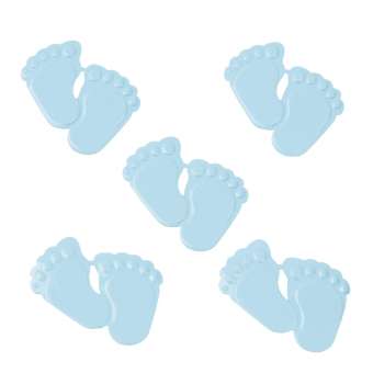3869040 Flitter-Baby-Füße, 1,5cm 5gr. blau 