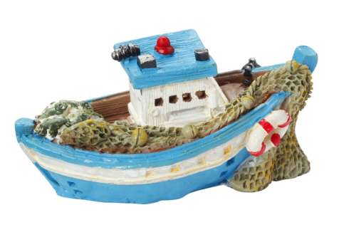 3870251 Fischerboot 6.5cm blau/weiss 