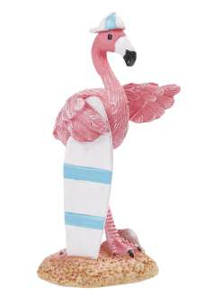 3870831 Flamingo mit Surfbrett, 6cm 