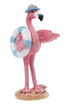 3870832 Flamingo mit Schwimmreif, 8,5cm 