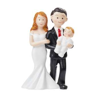 3871138 Brautpaar m. Baby 8cm 