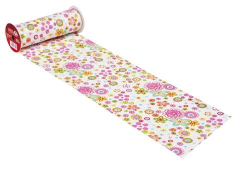 3980646 Stoff Flower-Power 20cm/10m weiss  