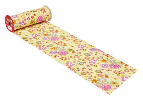 3980647 Stoff Flower-Power 20cm/10m gelb 