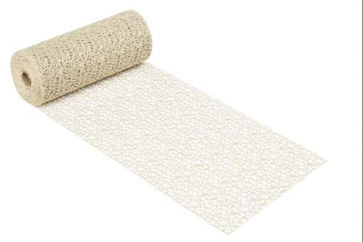 3980864 Dekostoff Netz-Optik,  29cm/15m, beige 