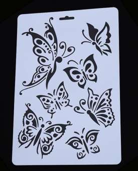 512456 Stencil Schmetterling 2-26.5x17.8cm 