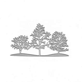 512564 Stanzschablone Bäume 6.6x11.5cm 