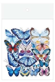 518178 Sticker Schmetterling blau 