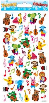 518255 Stickers musikalische Tiere 