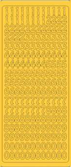 519012 Sticker Zahlen gold   (je 20x) 