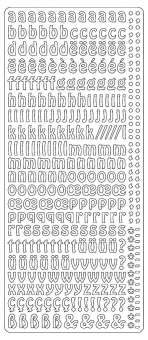 519321 Sticker Kleinbuchstaben silber 