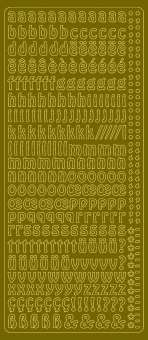 519322 Sticker Kleinbuchstaben gold 
