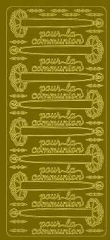 519852 Sticker pour la communion gold 