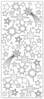 519911 Sticker Sterne transparent silber 