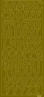519976 Sticker Grossbuchstaben 2cm gold 