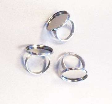 521519 Ring mit Aufsatz 20mm silber 3St 