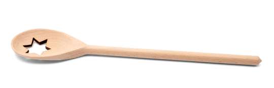 55.1397 Kochlöffel Stern 6-zackig Kochlöffel Stern 6-zackig 30cm oval 
