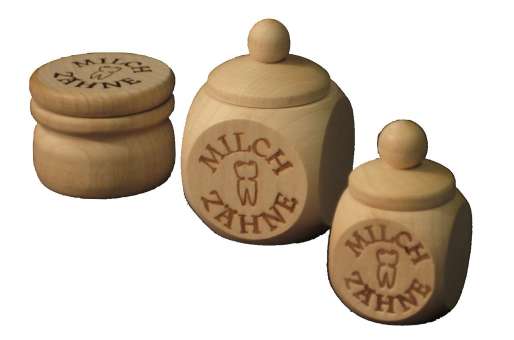55.8524 Milchzahndose 3 x 3 cm mit Brenndruck 