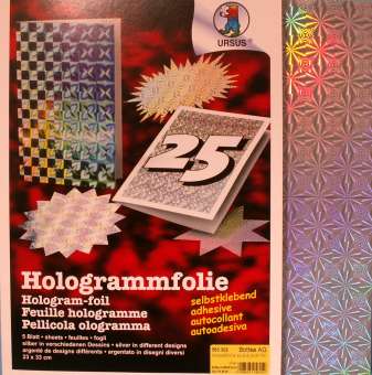 563302 Hologrammfolie sk, silber 23x33  5St 