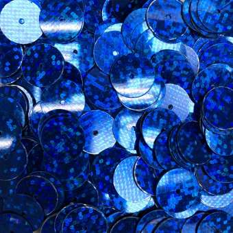 568396 Pailletten 10mm Glitter blau 