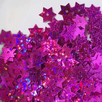 568595 Stern-Pailletten  8mm Glitter pink 
