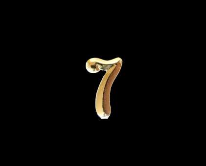 586407 Goldzahlen 20mm  7 50 Stk. 