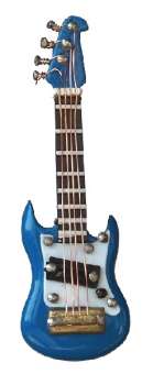 588938 E-Gitarre 6cm blau in Koffer 