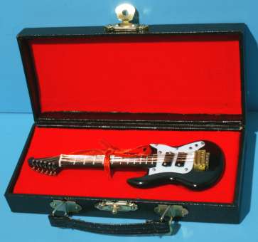588958 E-Gitarre 12cm schwarz in Koffer 