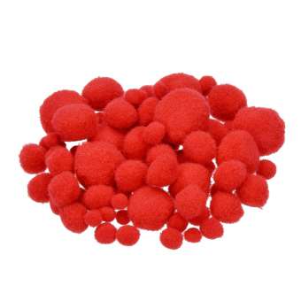 590153 Pompons 7/10/15/20/25mm 75St rot 
