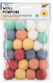 600010 Wollpompoms bunt pastell 5 Farben 