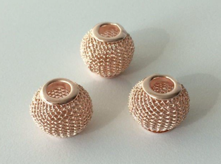 600206 Grosslochperle 3er-Set 14mm rosè 
