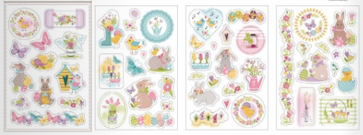 600333 Sticker Set süsse Ostern 