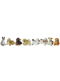 600522 Hunde Set. 8Stk. Assortiert 3cm 