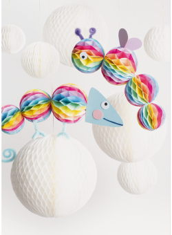 600549 Wabenpapier Regenbogen klein 4 Bogen, 30-lagig, 21 x 33 cm 