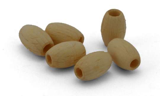 62.1600 Holzoliven Buche hell, 12 x 8 mm 