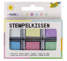 600040 Stempelkissen Set PASTELL "dye ink" 6 Stück farbig sortiert 