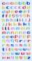 3451110 Sticker Kleinbuchstaben farbig